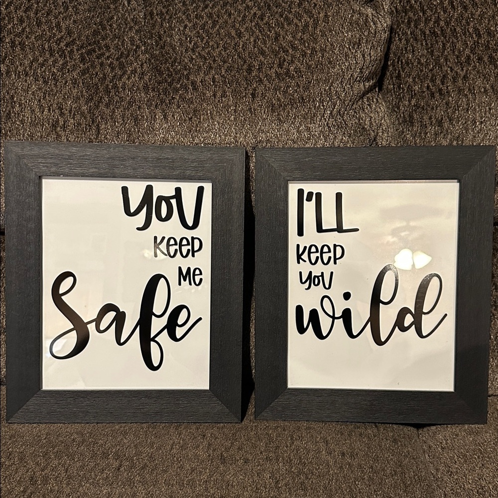 Black Framed Inspirational Wall Art Set